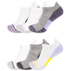 lot 20472 image: New Balance Unisex Adult Cushion No-Show Tab Sock, Assorted, 9-11, 6-pack