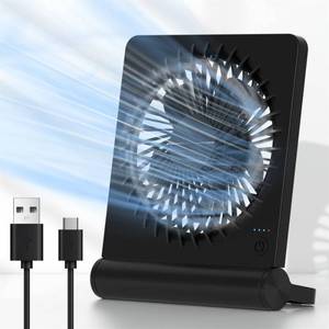 lot 20476 image: JOSTRY Desk Fan USB Powered with 3 Speeds Adjustable Strong Wind, Ultra Quiet Mini Personal Fan USB-C Corded Powered,220° Tilt Folding Plug In USB Fan(No Battery)