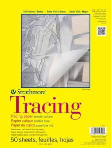 lot 20489 image: Strathmore 300 Series Tape Bound Tracing Pad, 11 X 14 inches, 25 lb., Transparent, 50 Sheets (370-11)