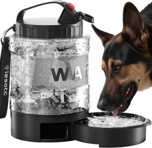 lot 20498 image: lesotc Portable Dog Water Bowl Dispenser - 77oz Travel Water Bottle