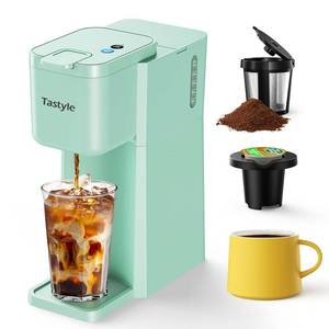lot 1164 image: Tastyle Mini Single Serve Hot and Iced Coffee Maker for K Cup and Ground