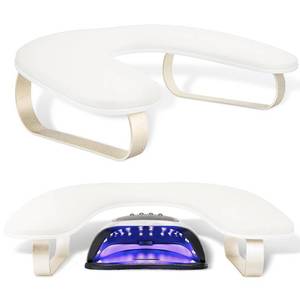 lot 1166 image: Arm Rest for Nails Tech Upgraded 10° Inclined, U-Shaped Manicure Nail Arm Rest Stand, Nail Armrest for Nail Tech Hand Rests with Aluminum Alloy Holder Non-Slip