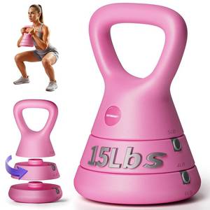 lot 1175 image: EAST MOUNT 15LB Adjustable Kettlebell Set �� 3-in-1 (5915 LB), Compact Adjustable Weights, Wide Triangle Handle and Wrist-Friendly Design for Home Gym, Full-Body Workouts and Strength Training, Pink