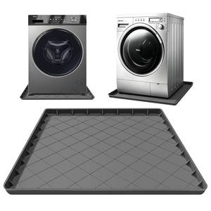 lot 1181 image: Washing Machine Drain Pan Silicone Mat, 32 x 30 Inch Non-Slip Waterproof Washing Machine Drip Tray, 1 Inch Raised Edge Mat for Floor Protection, Washer or Dryer Shock Mat