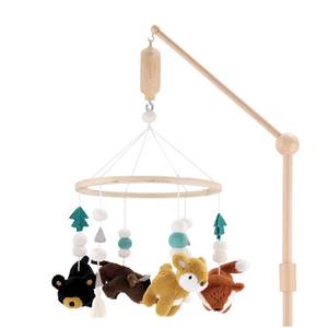lot 1182 image: The Peanutshell Crib Mobile for Boys or Girls - Wooden Musical Baby Crib Mobile with 12 Lullabies, Western Woods Baby Western Woods Nursery Decor