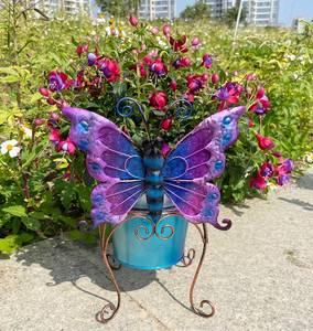 lot 1184 image: Metal Animal Plant Pot,Colorful Butterfly Planter Flower Pots Decoration