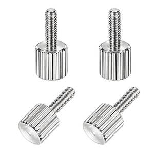 lot 2006 image: BOLTALIVON 10Pcs M4x8mm Knurled Thumb Screws 304 Stainless Steel Silver