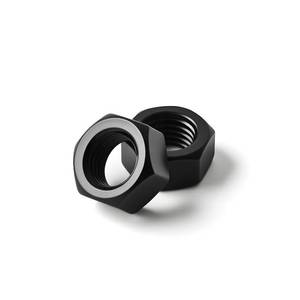 lot 2027 image: 14-20 (50 Pack) Hex Head Nuts, Black Oxide 304 Stainless Steel 18-8 Hexagon Nuts, Hex Drive, Standard Inch Coarse Thread