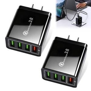 lot 2049 image: A 2 Pcs Pro Phone Charger, 4-Port Wall with Intelligent Temperature Control