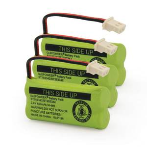 lot 2056 image: GLEPOWEER BT183342BT283342 2.4V 400mAh Ni-MH Battery Pack, Also Compatible with Cordless Phone Batteries BT166342BT266342 BT162342BT262342 CS6709 CS6609 CS6509 CS6409 EL52100 EL50003(3 Pack)