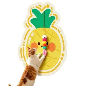 lot 2062 image: cusplus Cute Cat Scratching Mat Pineapple Wall Cat Scratcher for Indoor Cat Scratch Pads,Anti Scratch Furniture Protector,Self Adhesive for Couch,Door,Sofa,Wall,Funny Gifts for Cat Lover