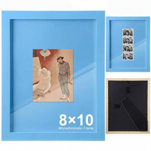 lot 2070 image: Gerrii 8x10 Inch Monochromatic Picture Frame with Mat,1 Pcs,Vintage Blue