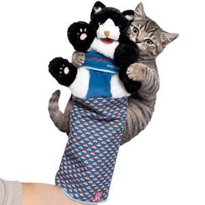 lot 2073 image: CATSUMO Wearable Cat Toy Wrestling Glove Puppet �� Interactive Hand Mitt with Durable Protective Sleeve and Catnip - Play & Enrichment