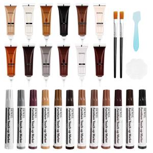 lot 2076 image: DEWEL Wood Furniture Repair Kit, Wood Floor Scratch Repair Kit, Upgrade 12 Colors Furniture Touch Up Markers and Fillers for Stains, Scratches, Floors, Tables, Bedposts