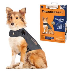 lot 2080 image: ThunderShirt for Dogs Calming Anxiety Vest, Large, Heather Gray