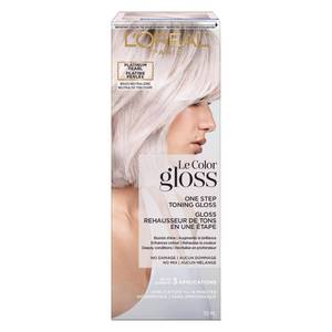 lot 2082 image: L��Oreal Paris Le Color Gloss One Step In-Shower Toning Hair Gloss for Bleached Hair, Neutralizes Brass, Conditions & Boosts Shine, Platinum Pearl, 4 Ounce