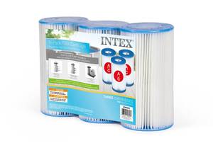 lot 2106 image: INTEX 29003E Type A Pool Filter Cartridge For INTEX Filter Pumps �� Easy-To-Clean �� Dacron Paper �� Efficient Filtration �� Three Pack