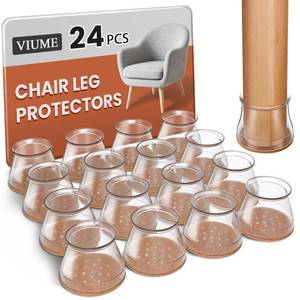 lot 2113 image: VIUME 24 Pcs Chair Leg Floor Protectors for Hardwood Floors Round