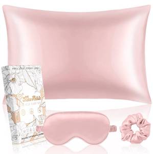 lot 2467 image: Miss Adola Mulberry Silk Pillowcase Set, Standard 20x26, Pink