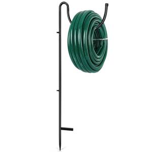 lot 3855 image: Tandefio Metal Outdoor Hose Holder, Black
