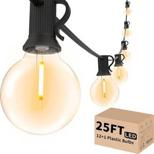 lot 3858 image: Svater Outdoor String Lights 25 FT G40 LED Patio Hanging Light Waterproof
