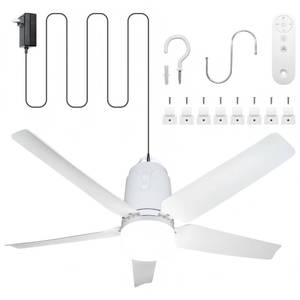 lot 3866 image: SHUNLEE 31.5 Gazebo Fans Outdoor Hanging, Canopy Fan with Light 3000-6500K