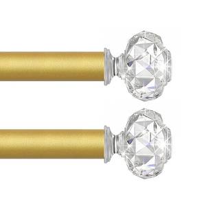 lot 3867 image: TVWOO Black Crystal Curtain Rod 18-45,1 Heavy Duty Adjustable Drapery Rod