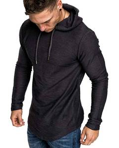 lot 4072 image: lexiart Mens Fashion Athletic Hoodies Sport Sweatshirt Solid Color Fleece Pullover black 3XL