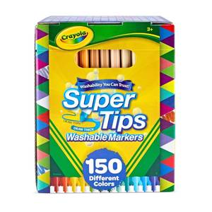 lot 4074 image: Crayola Super Tips Washable Markers for Kids 150ct, Bulk Coloring Markers