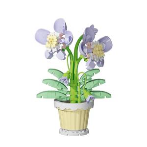 lot 4103 image: Orchid Lily of the Valley Flower Mini Bonsai Plant Building Toy Set