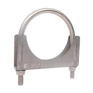 lot 4106 image: Elifecenter 4 inch Heavy Duty Exhaust U Bolt Clamp, Stainless Steel