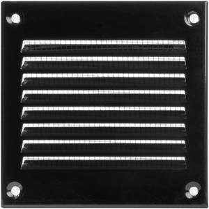 lot 4108 image: Vent Systems 4 x 4 Inch (Overall Dimensions) - Black Air Vent Cover Metal Air Return Grill with Built in Mesh Screen HVAC Vent Duct Cover for Home Improvement - Exhaust, HVAC Ducting Ventilation