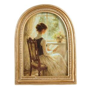 lot 4109 image: GeekLeaf Vintage Picture Frame, Gold Antique Photo Frame, Gold, 5x7 Inch