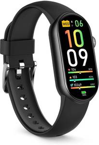 lot 4131 image: FITVII Slim Fitness Tracker AMOLED with Blood Oxygen, Blood Pressure, 247 Heart Rate and Sleep Tracking, IP68 Waterproof Activity Trackers and Smart Watches with Step Tracker, Pedometer for Women Men