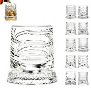 lot 4132 image: 360° Rotating Whiskey Glass Unique Gift for Men Dad (Spiral)