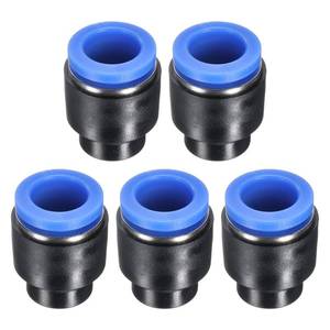 lot 4136 image: uxcell 5Pcs 12(12mm) Tube OD Push-to-Connect Fittings Plug, Cap Style Pneumatic Blanking Plugs, Leak-Proof Air Push Connectors for Compressed Air Systems