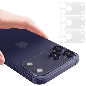 lot 4138 image: Hlija 3PCS Rear Back Camera Lens Protector Matte Hollow Protective Film for iPhone 17 Pro Max - Transparent