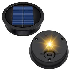 lot 4140 image: 2 Pack Solar Light Replacement Top, 3.23 Inch,Waterproof Parts for Lantern