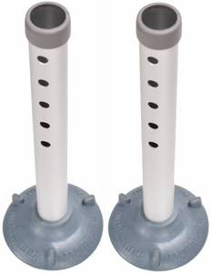 lot 4152 image: Foot Tube and Suction Cup Tips, for Toilet Safety Rail and Shower Chair Bench Bath Stool, Replacement Suction Cups Tips and Aluminum Tubes, 5 Height Adjustable Leg Tube Accessories