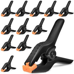lot 4164 image: Heavy Duty Spring Clamps, 3.7-Inch, 1.6-Inch Jaw Opening, 12-Pack
