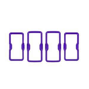 lot 4166 image: jieyoung 4PCS Center Console Dash AC Vent Ring Cover Compatible with Ford Bronco Interior Accessories 2021 Air Conditioning Outlet Vent Trim (Purple)