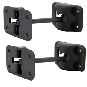 lot 4168 image: RecPro RV T-Style Door Holder Catch  Latch Holder  Cargo Hatch  Black or White Color Options  4, 6 or 10 Option  RV Door Holder  RV Door Hardware  2 Pack (4 Inches, Black)