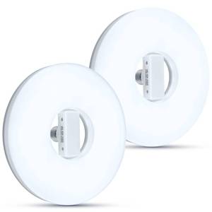 lot 4175 image: 2 Pack 60W Flat LED Light Bulbs, 8.5 Inch 6500K, Foldable E27 Base