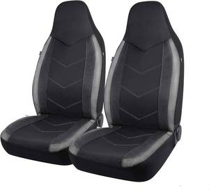 lot 5813 image: PIC AUTO Car Seat Covers - Front Seat, Universal Fit, Gray