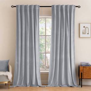 lot 5826 image: MIULEE Velvet Blackout Curtains 52x90 Inches 2 Panels
