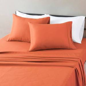 lot 5842 image: Amazon Basics Microfiber 4-Piece Queen Bed Sheet Set, Brick