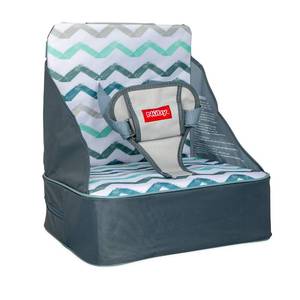 lot 5844 image: Nuby Easy Go Booster Seat, Gray Chevron
