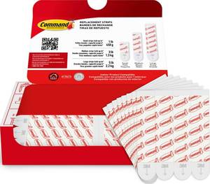 lot 6003 image: Command Indoor Large Replacement Strips, 20 Count