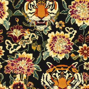 lot 6028 image: XRUIBZI Peel and Stick Wallpaper Tiger Floral 17.5 x 118
