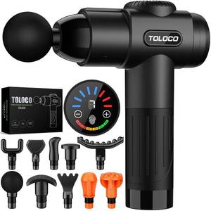 lot 6064 image: TOLOCO Massage Gun with 10 Heads and LED Display
